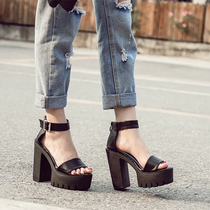 Funki Buys | Shoes | Women's Sexy High Chunky Heel Platforms