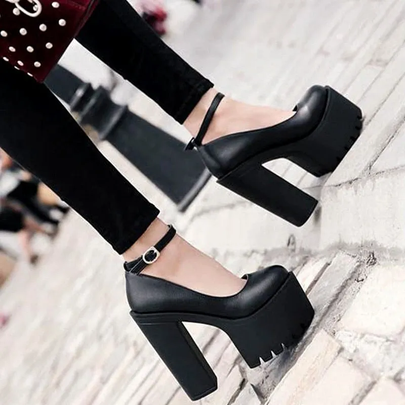 Funki Buys | Shoes | Women's Sexy High Chunky Heel Platforms