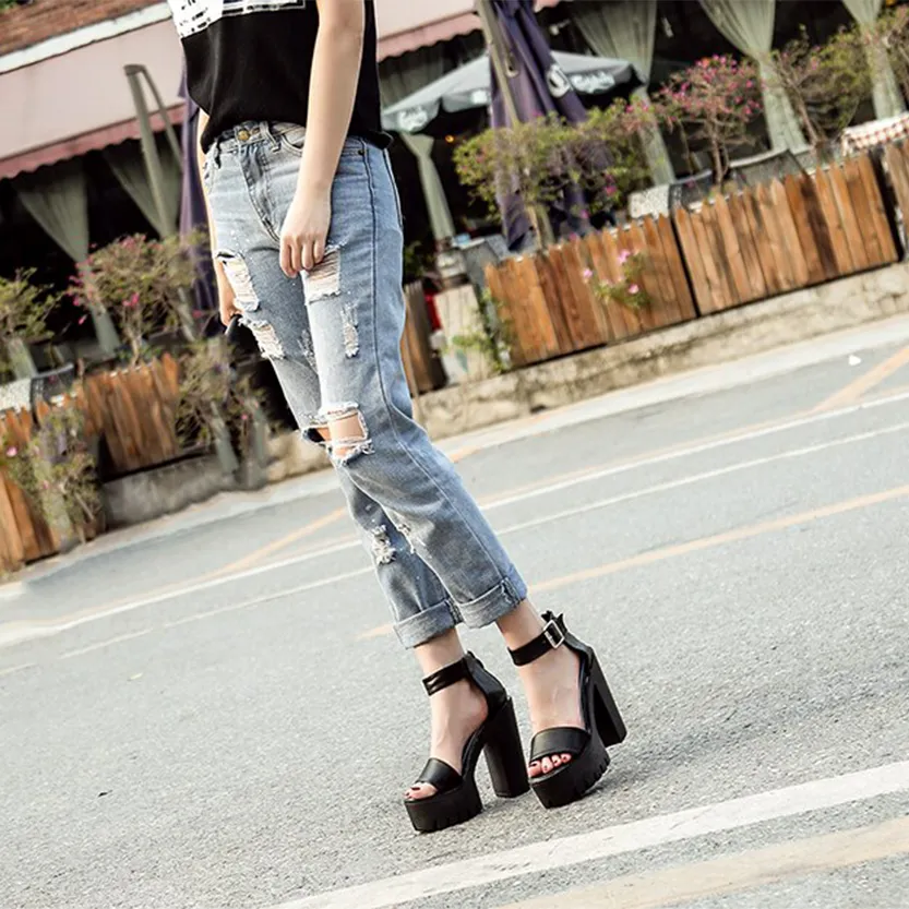 Funki Buys | Shoes | Women's Sexy High Chunky Heel Platforms
