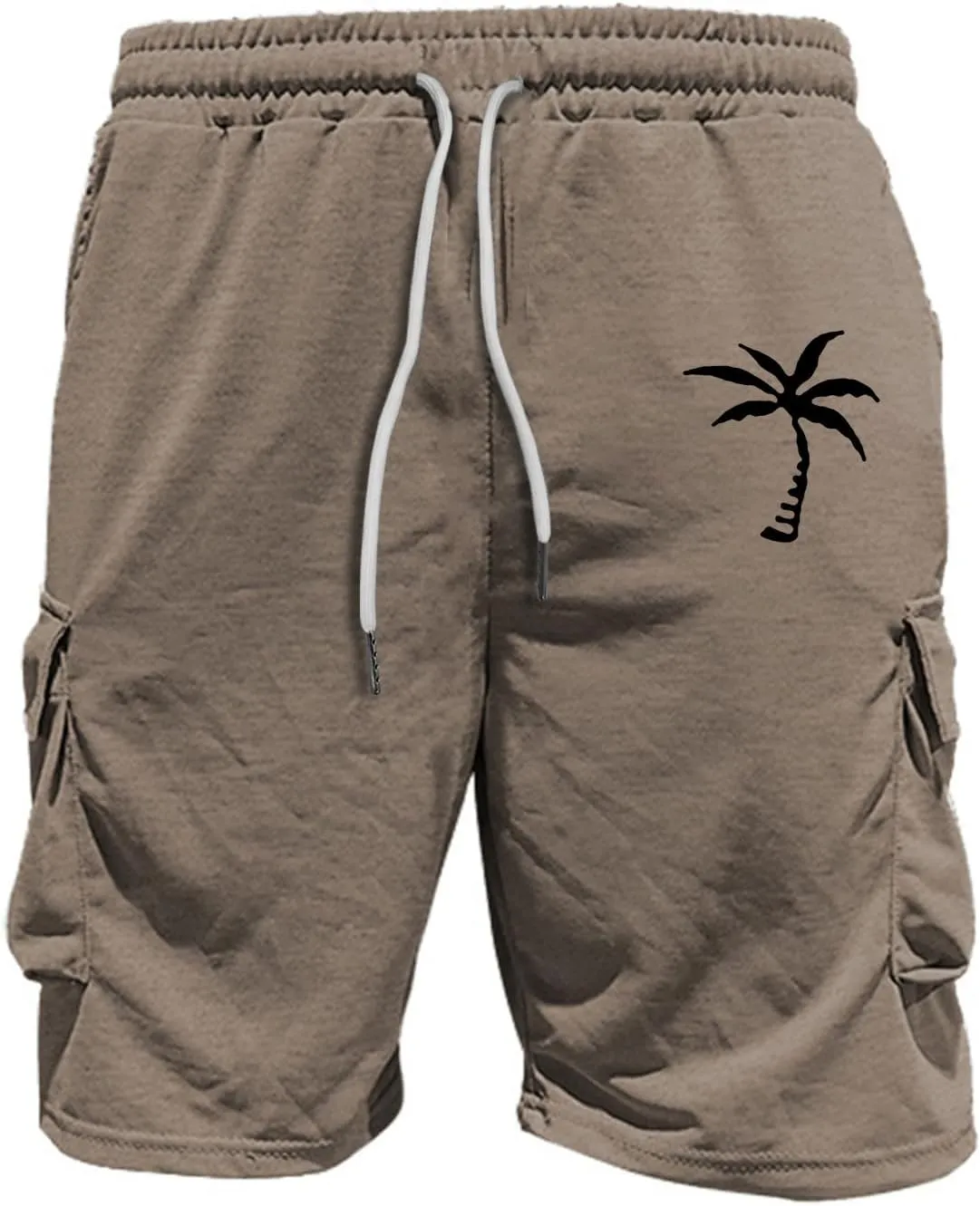 Fxbar Mens Short Sets Outfits Summer Short Sleeve Tee Shirt with Drawsting Cargo Shorts 2 Piece Beach Vacation Clothes