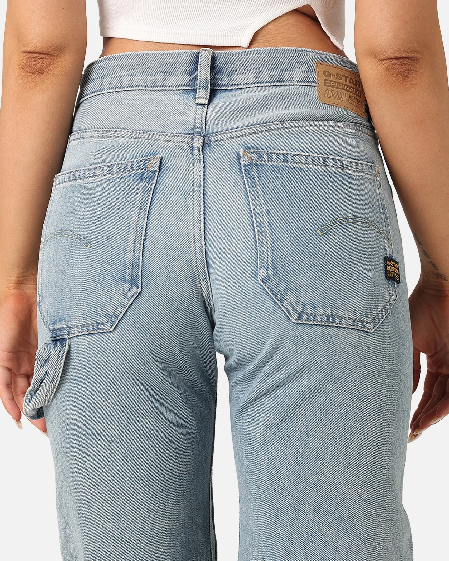 G-Star Women's Bowey 3D Carpenter Loose Jeans Sun Faded Fogbo