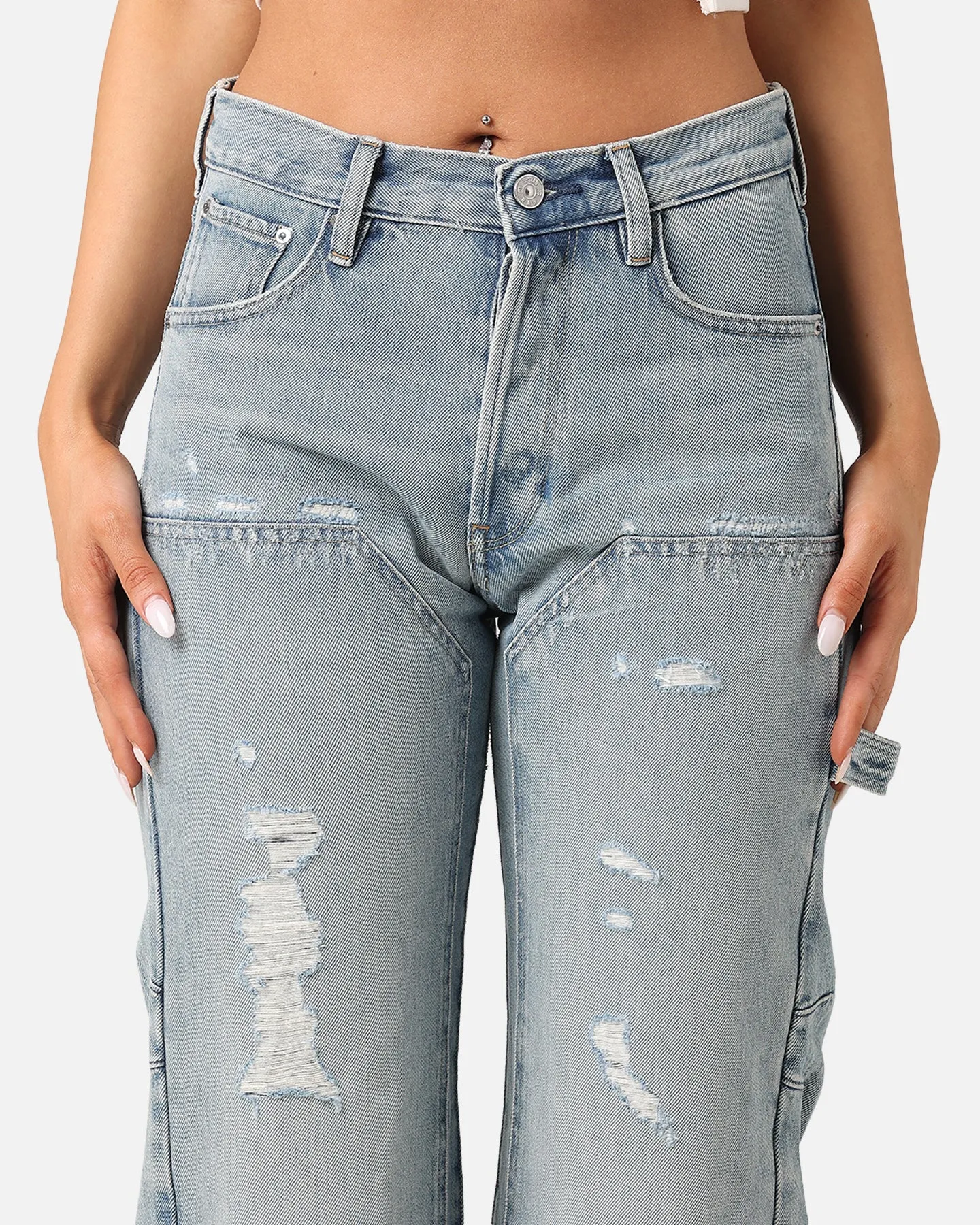 G-Star Women's Bowey 3D Carpenter Loose Jeans Sun Faded Fogbo