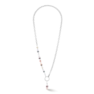 GeoCUBE® Fusion Charm necklace silver-pastel