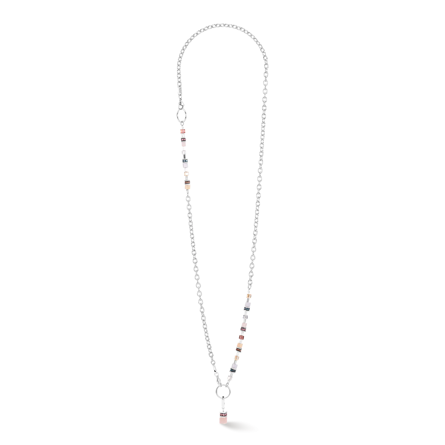 GeoCUBE® Fusion Charm necklace silver-pastel