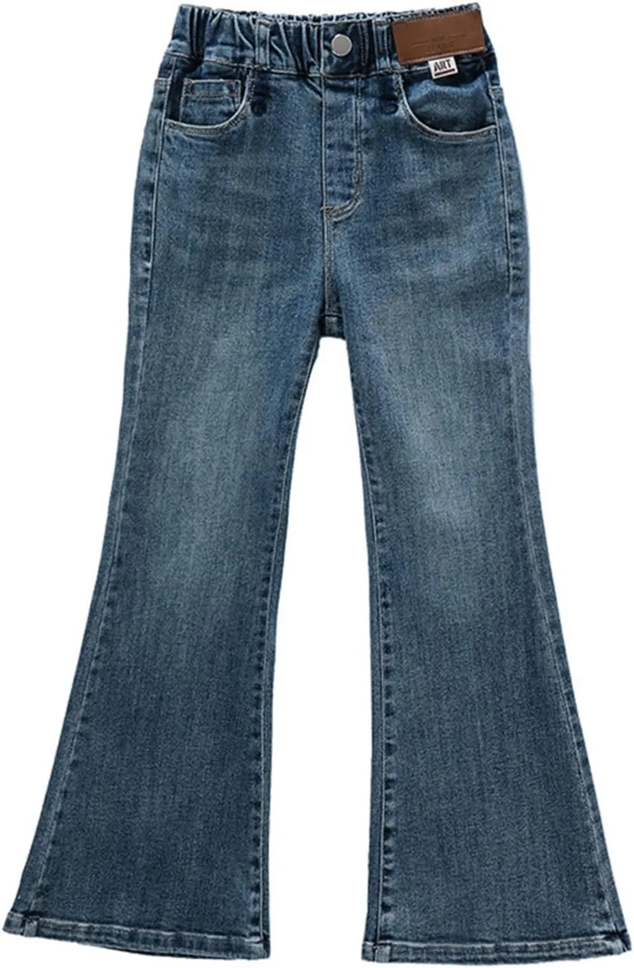 Girls Cargo Jeans Kids Wide Leg Jeans High Waist Baggy Jeans Loose Jeans Denim Pants Flare Jeans for Girls