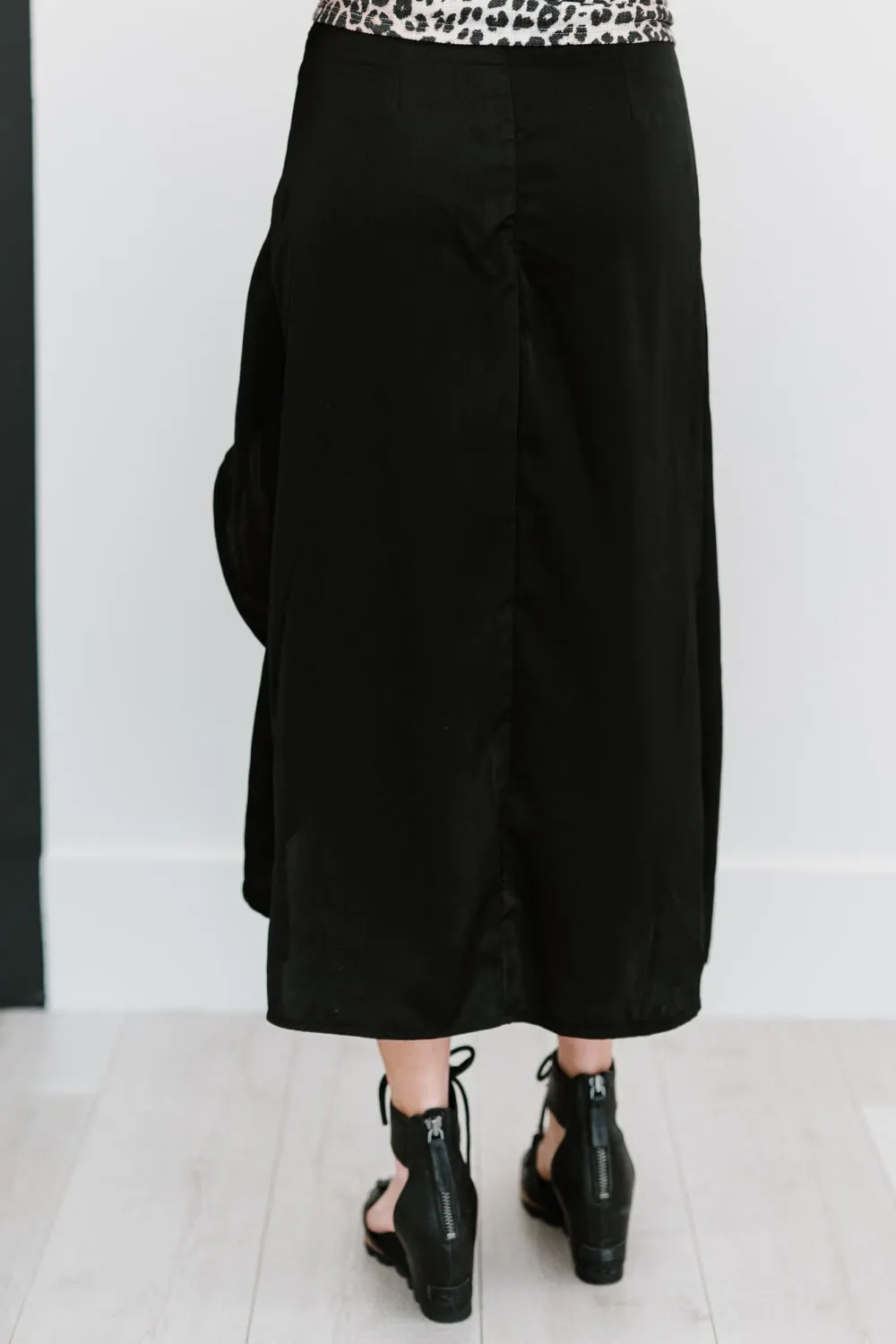 Glam It Up Ruched Satin Tulip Hem Skirt