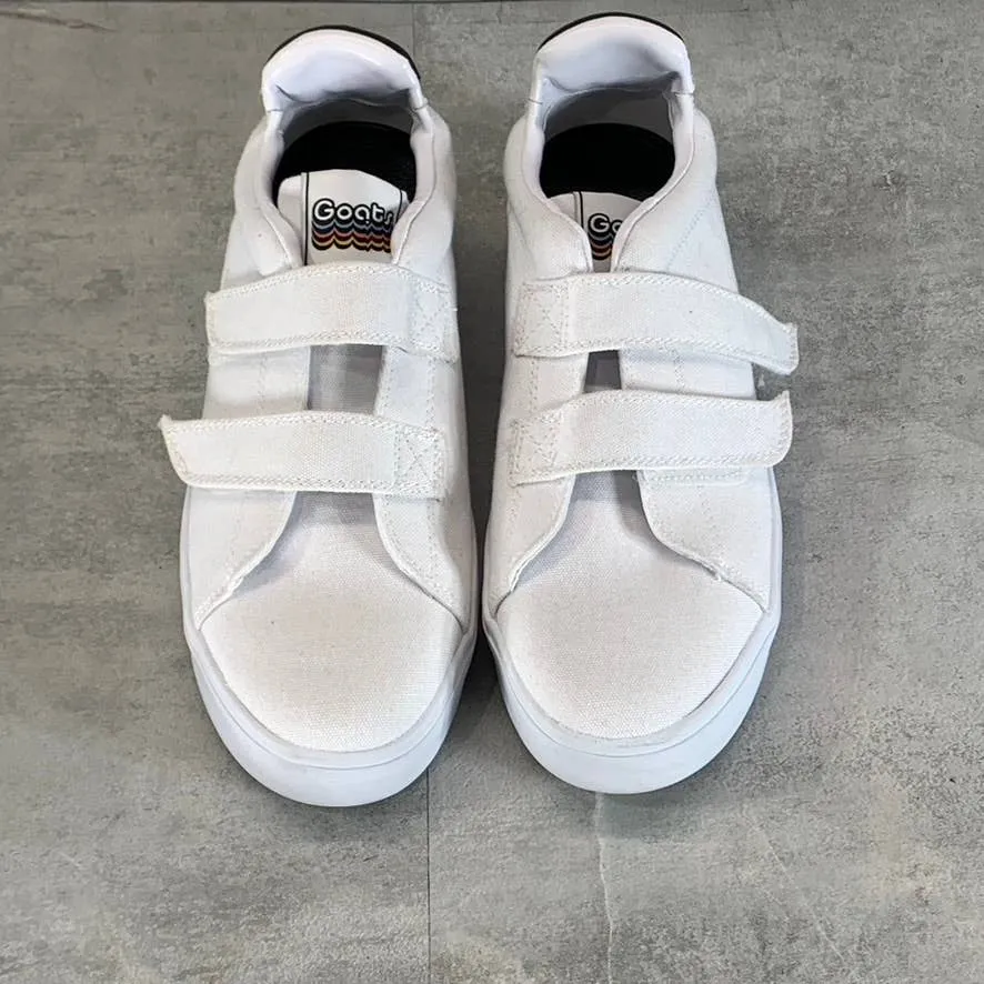 GOATS Women's White Canvas The 305 2-Strap Slip-On Platform Sneakers SZ 8.5