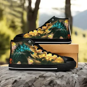 Godzilla and King Ghidorah Shoes High Top Sneakers for Kids and Adults