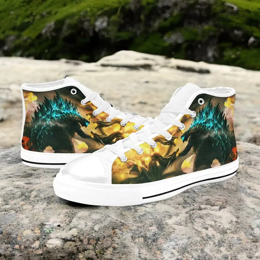 Godzilla and King Ghidorah Shoes High Top Sneakers for Kids and Adults