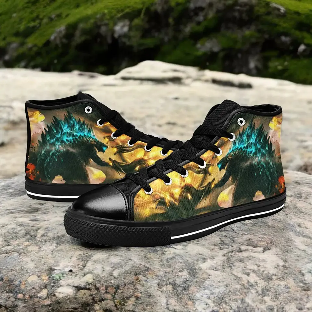Godzilla and King Ghidorah Shoes High Top Sneakers for Kids and Adults
