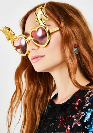Gold Unicorn Sunglasses