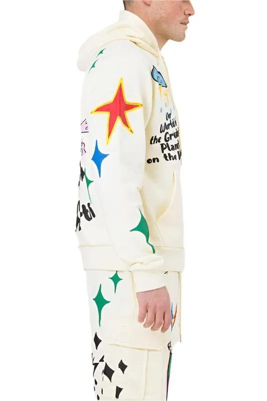 Graphic French Terry Pullover Hoodie