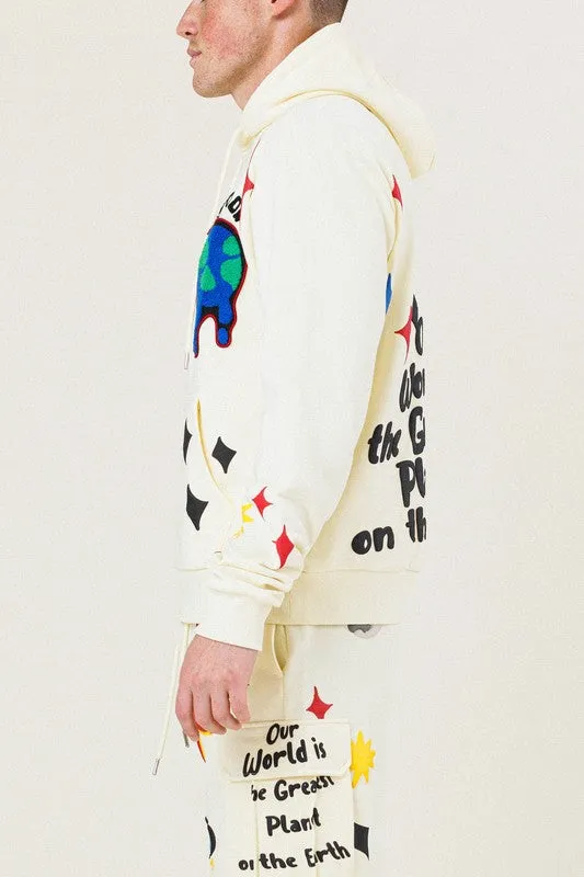 Graphic French Terry Pullover Hoodie