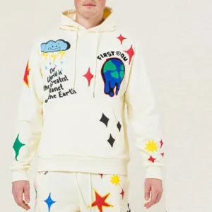 Graphic French Terry Pullover Hoodie