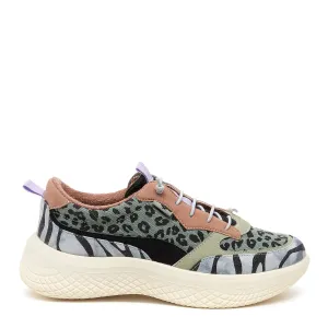 Gravel Black Leopard Multi Color Sneaker