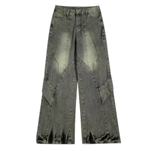 Gray Desert Wash Baggy Cargo Jeans