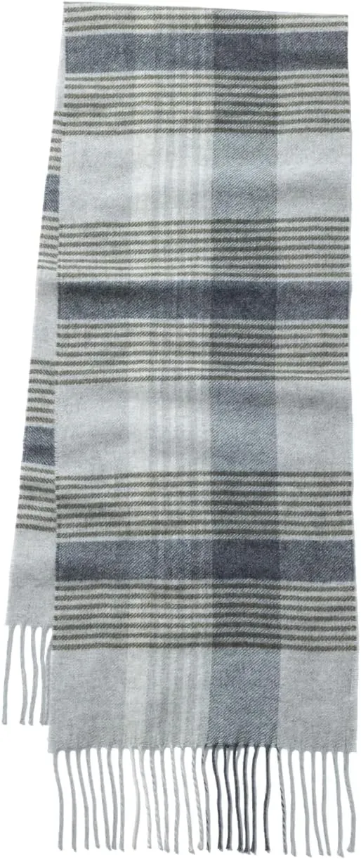 GreaterGood Ukrainian Merino Wool and Cashmere Plaid Scarf Fair Trade Luxuriously Soft Unisex Winter Handcrafted Artisan Gift