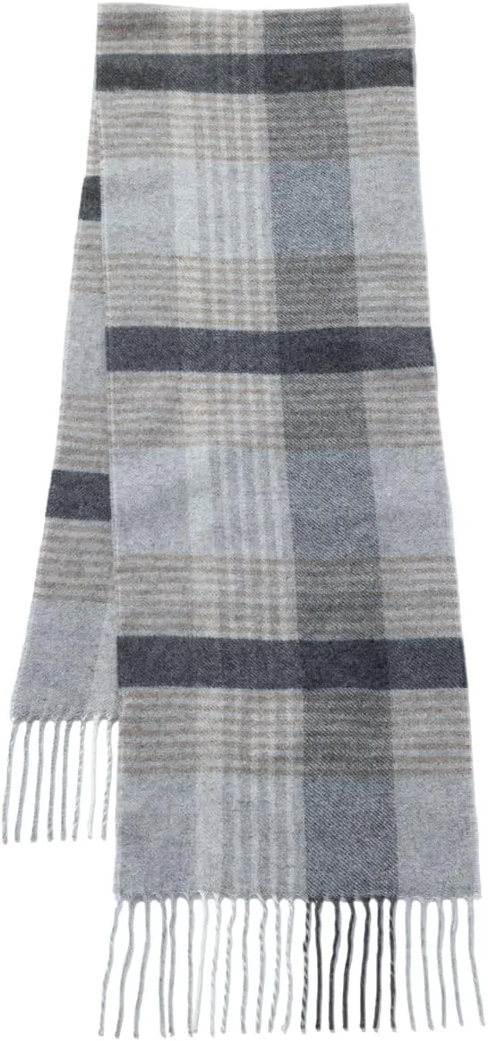 GreaterGood Ukrainian Merino Wool and Cashmere Plaid Scarf Fair Trade Luxuriously Soft Unisex Winter Handcrafted Artisan Gift