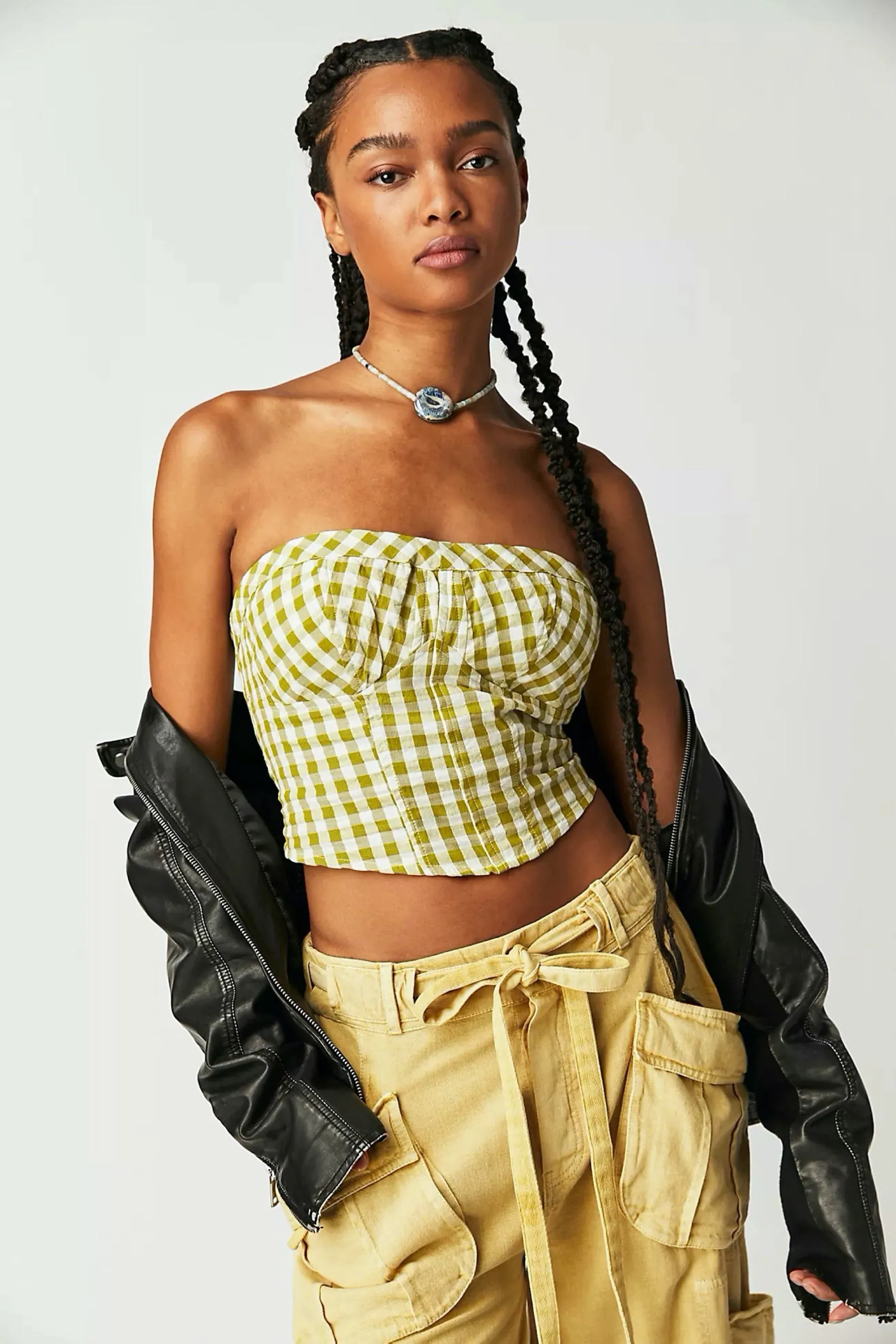 Green Gingham Leilani Tube