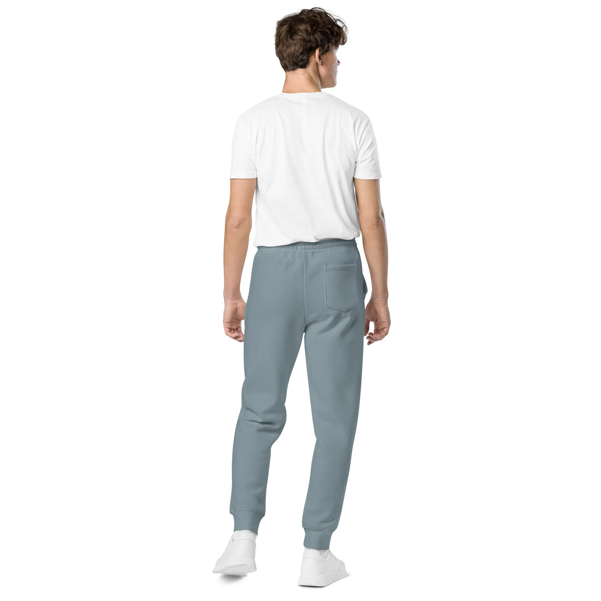 Green pigment-dyed sweatpants