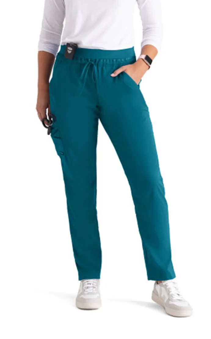Grey's Anatomy™ Stretch by Barco Serena 7-Pocket Mid-Rise Tappered Leg Scrub Pant-Petite