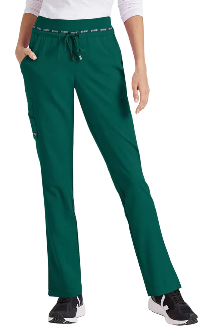 Grey's Anatomy™ Stretch by Barco Serena 7-Pocket Mid-Rise Tappered Leg Scrub Pant-Petite