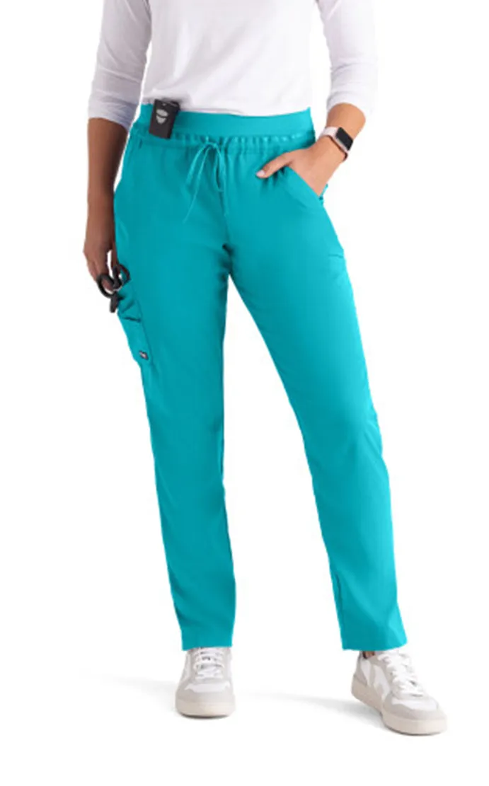 Grey's Anatomy™ Stretch by Barco Serena 7-Pocket Mid-Rise Tappered Leg Scrub Pant-Petite