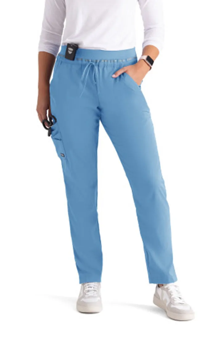 Grey's Anatomy™ Stretch by Barco Serena 7-Pocket Mid-Rise Tappered Leg Scrub Pant-Petite