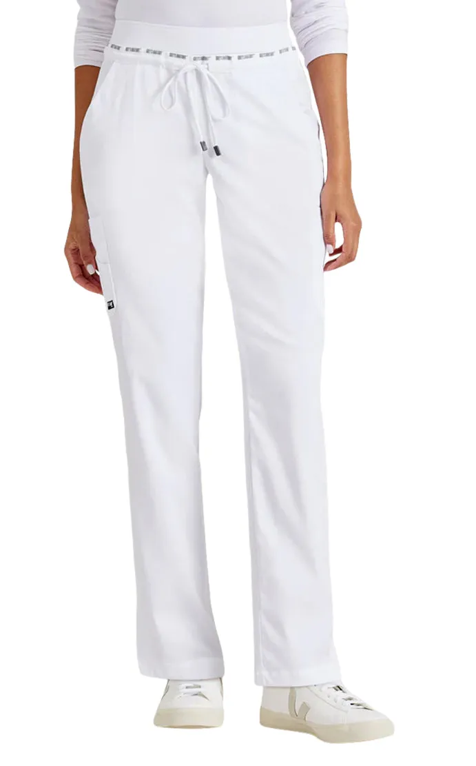 Grey's Anatomy™ Stretch by Barco Serena 7-Pocket Mid-Rise Tappered Leg Scrub Pant-Petite