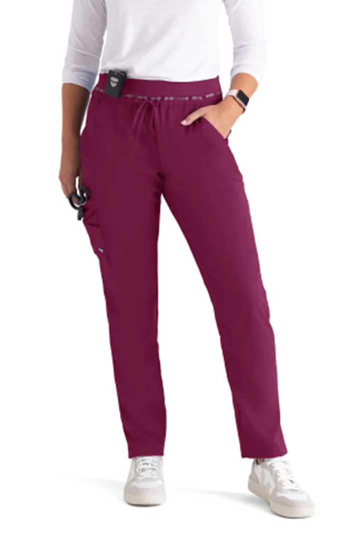 Grey's Anatomy™ Stretch by Barco Serena 7-Pocket Mid-Rise Tappered Leg Scrub Pant-Petite