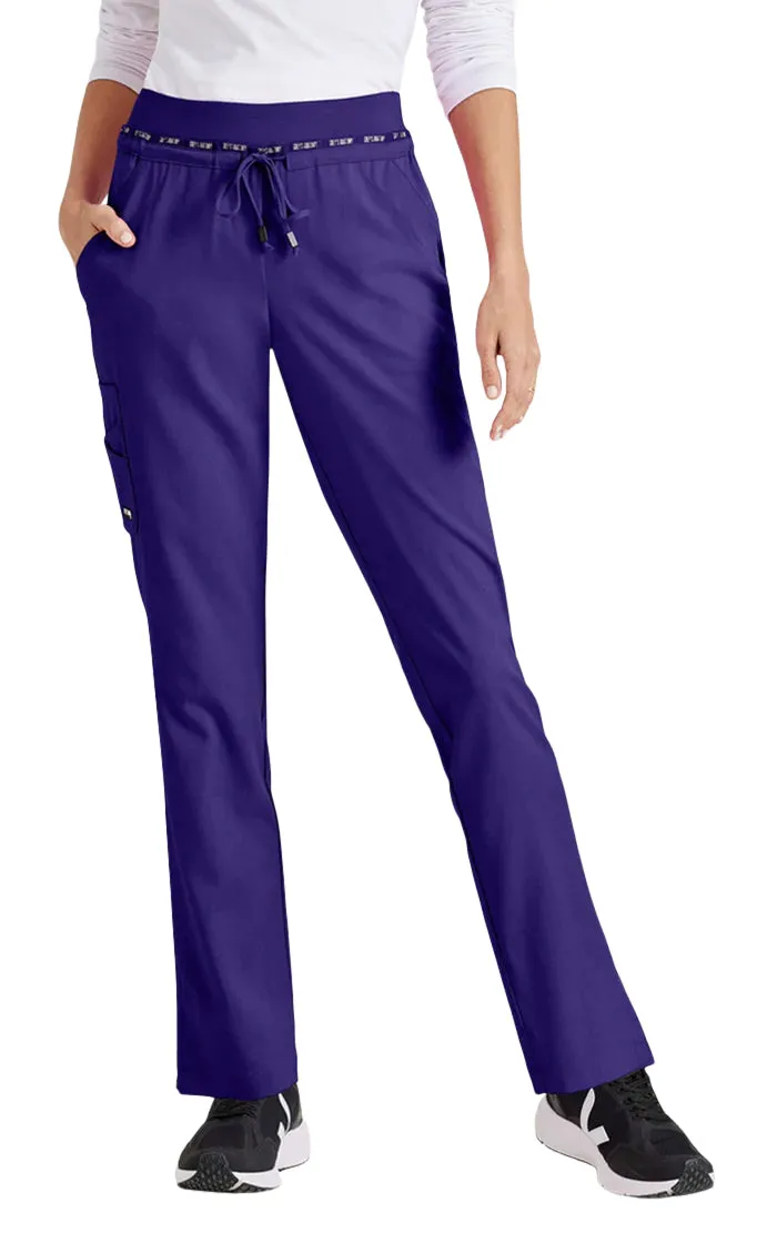 Grey's Anatomy™ Stretch by Barco Serena 7-Pocket Mid-Rise Tappered Leg Scrub Pant-Petite