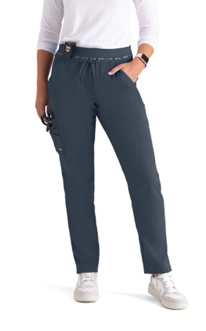Grey's Anatomy™ Stretch by Barco Serena 7-Pocket Mid-Rise Tappered Leg Scrub Pant-Petite