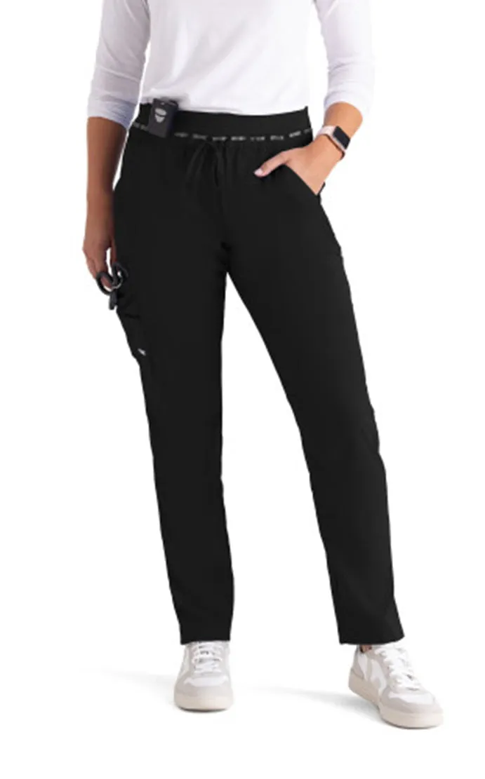 Grey's Anatomy™ Stretch by Barco Serena 7-Pocket Mid-Rise Tappered Leg Scrub Pant-Petite