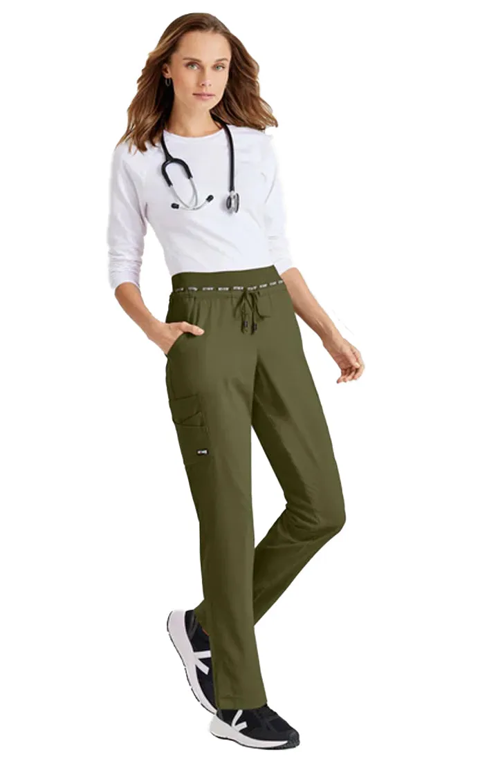 Grey's Anatomy™ Stretch by Barco Serena 7-Pocket Mid-Rise Tappered Leg Scrub Pant-Petite