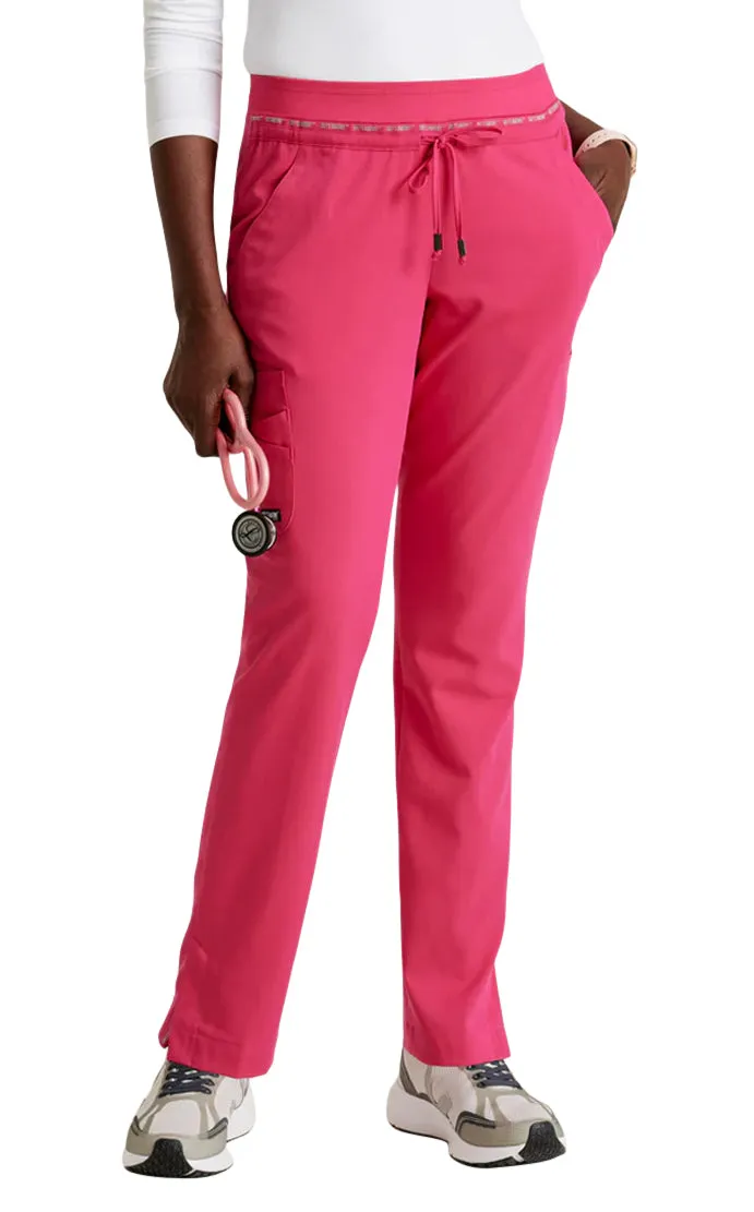 Grey's Anatomy™ Stretch by Barco Serena 7-Pocket Mid-Rise Tappered Leg Scrub Pant-Petite