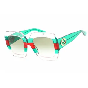 Gucci Women's Sunglasses - Multicolor/Green Oversized Full Rim Frame | GG0178S 001