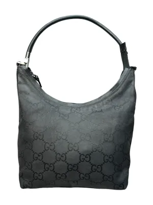 Gucci XL Supreme GG Monogram Nylon Leather Hobo Bag