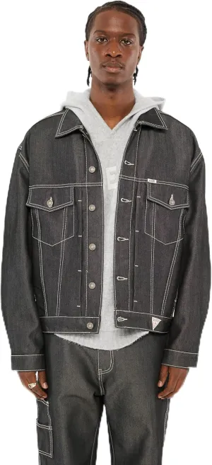 GUESS Originals Metallic Denim Trucker Jacket