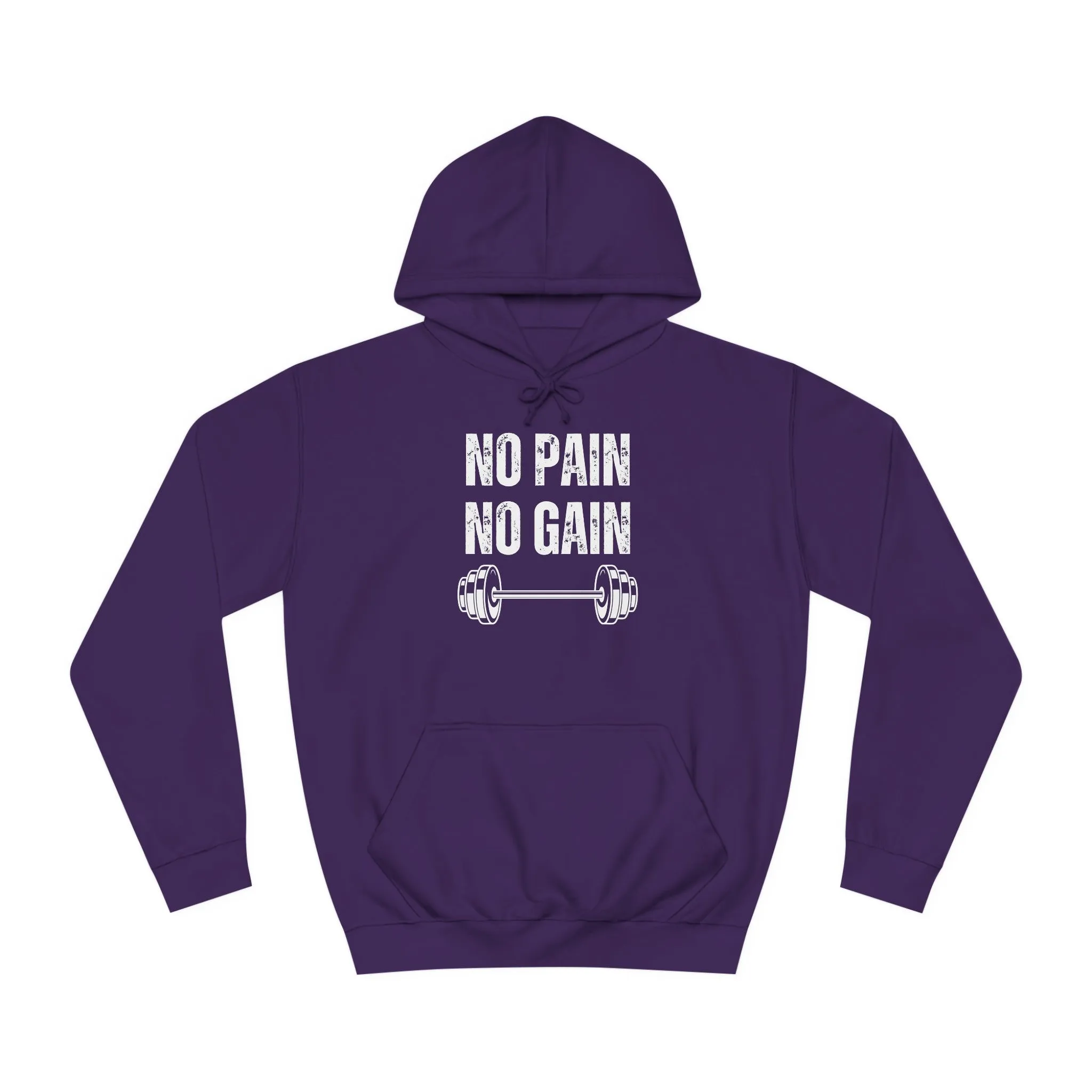 Gym Hoodie for Fitness Lover gift for Workout Lover gift for Powerlifting Hoodie Weightlifting Enthusiast NO PAIN No GAIN Hooded Sweatshirt