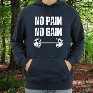 Gym Hoodie for Fitness Lover gift for Workout Lover gift for Powerlifting Hoodie Weightlifting Enthusiast NO PAIN No GAIN Hooded Sweatshirt