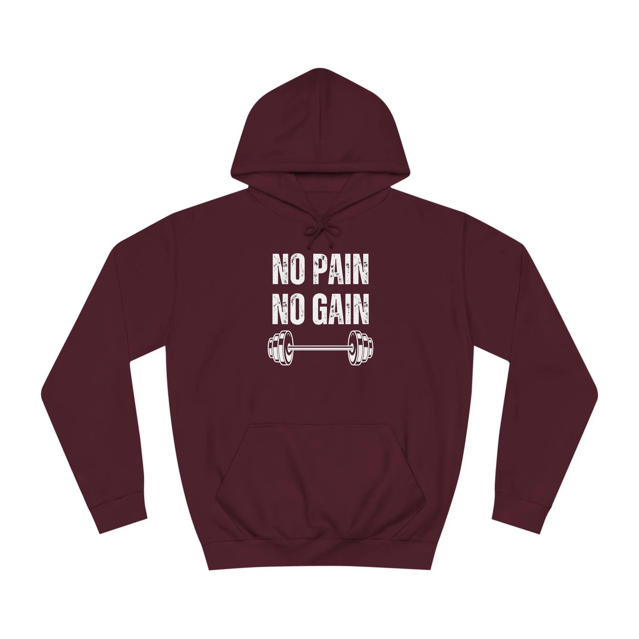 Gym Hoodie for Fitness Lover gift for Workout Lover gift for Powerlifting Hoodie Weightlifting Enthusiast NO PAIN No GAIN Hooded Sweatshirt
