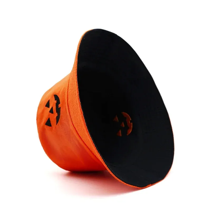 Halloween Pumpkin Reversible Bucket Hat
