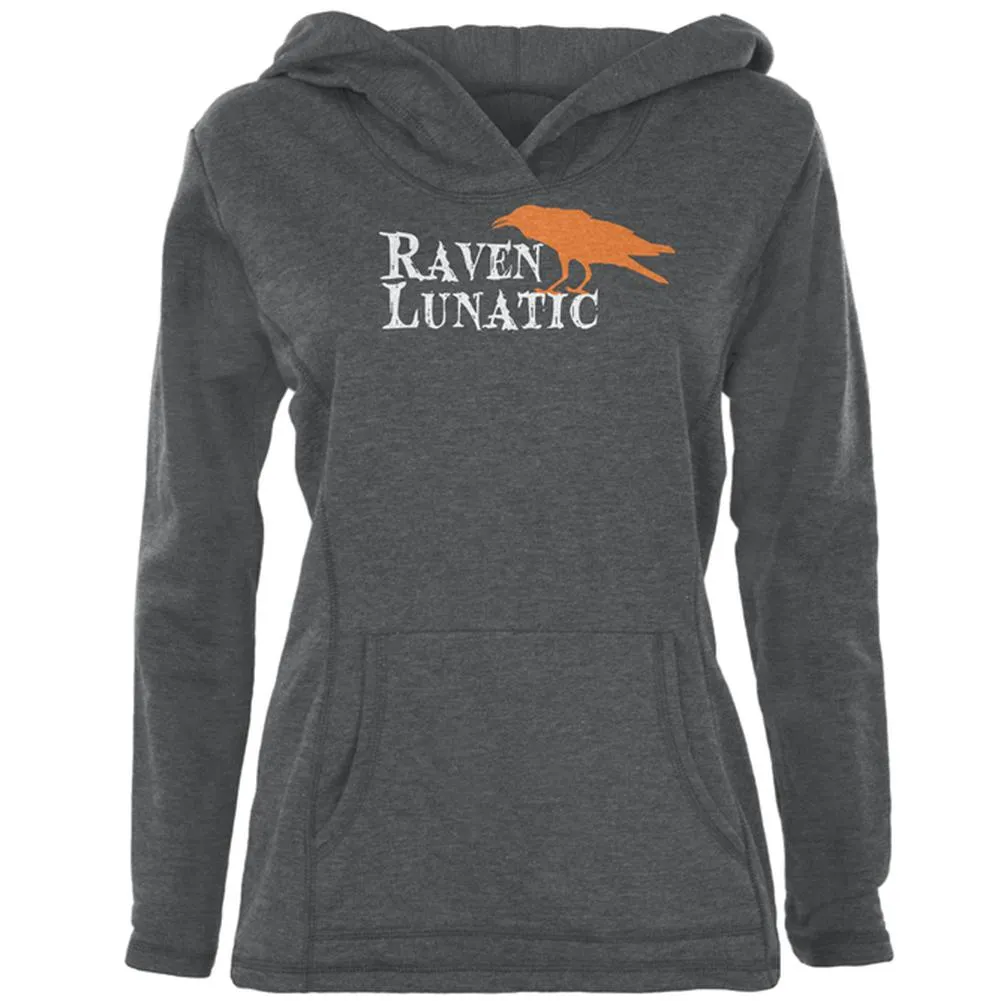 Halloween Raven Lunatic Womens Pullover Hoodie