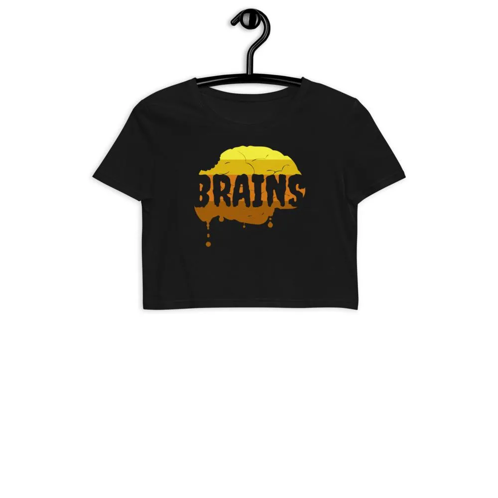 Halloween Zombie Brains - Organic Crop Top