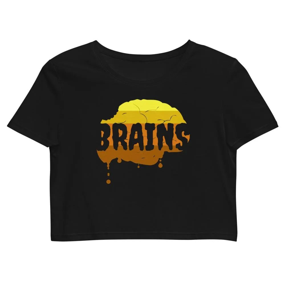 Halloween Zombie Brains - Organic Crop Top