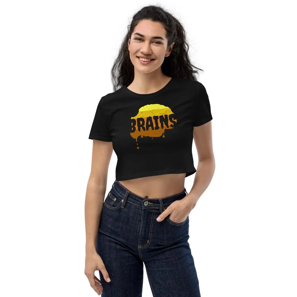 Halloween Zombie Brains - Organic Crop Top