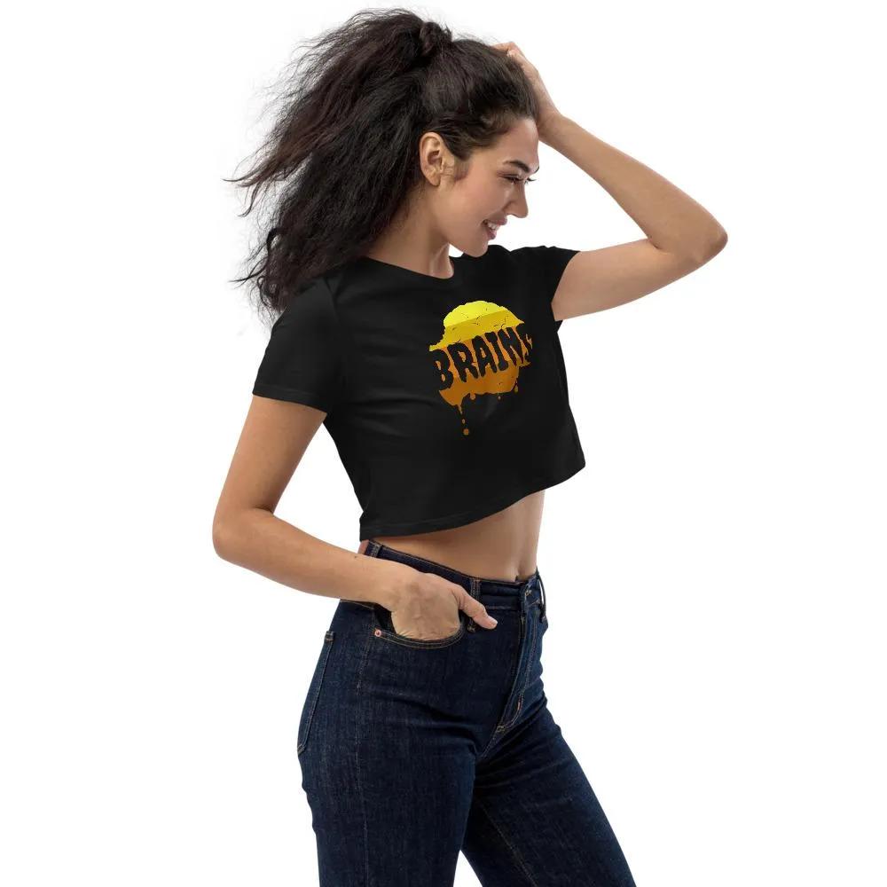 Halloween Zombie Brains - Organic Crop Top
