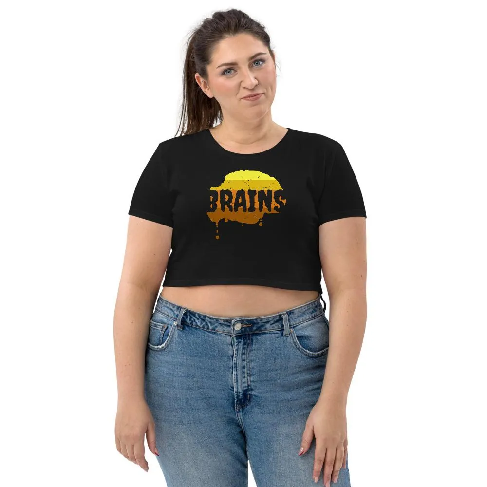 Halloween Zombie Brains - Organic Crop Top
