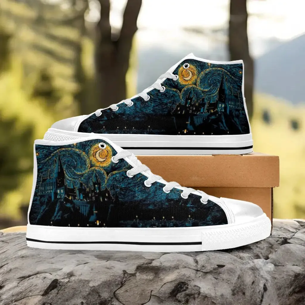 Harry Potter Hogwarts Starry Night Shoes High Top Sneakers for Kids and Adults