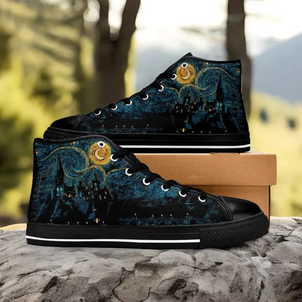 Harry Potter Hogwarts Starry Night Shoes High Top Sneakers for Kids and Adults
